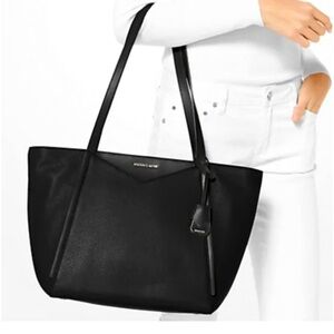 Michael Kors Pebbled Leather Black Tote Bag